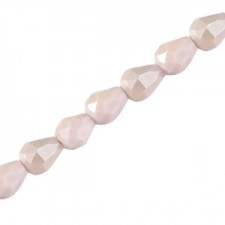 Faceted glass beads drop 3x6mm Violet - half diamond gold coating